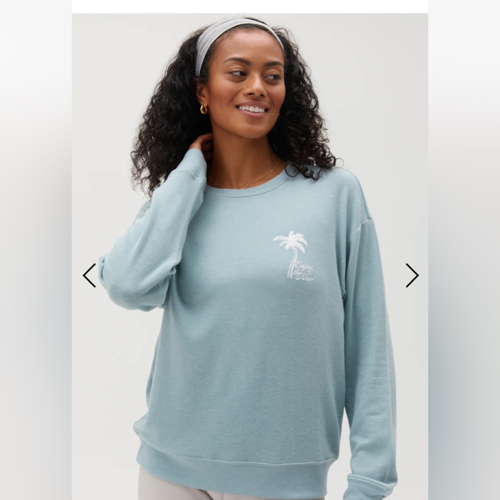 Spiritual Gangster Enjoy the Now Savasana Sweatshirt 🌴🩵